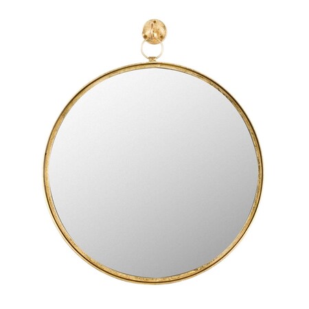 Perfectpillows Bescott Suspended Round Wall Mirror Gold PE2758633